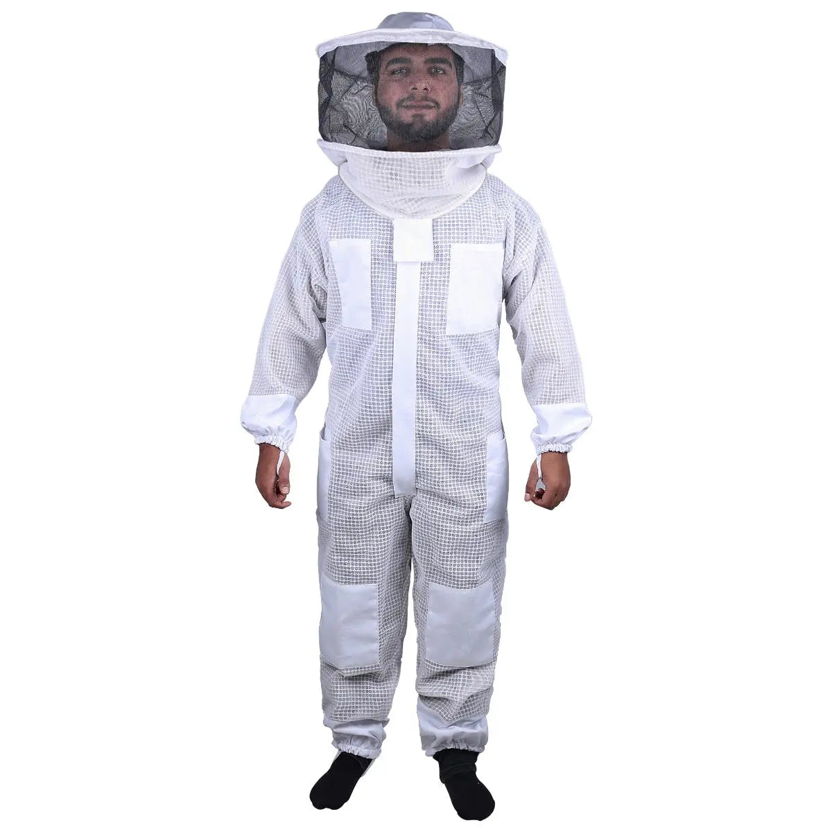 Beekeeping Bee Full Suit 3 Layer Mesh Ultra Cool Ventilated Round Head Beekeeping Protective Gear SIZE M - Paws & Palettes
