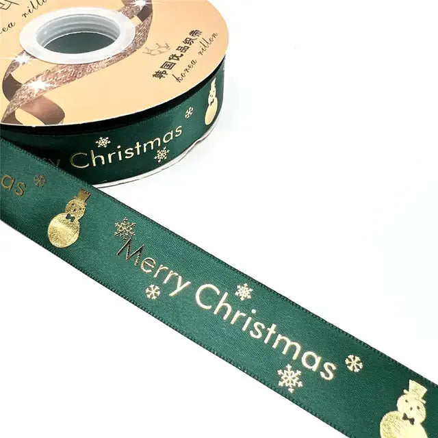 Ribbon Printed Christmas Design Decoration Gift Packing - Paws & Palettes