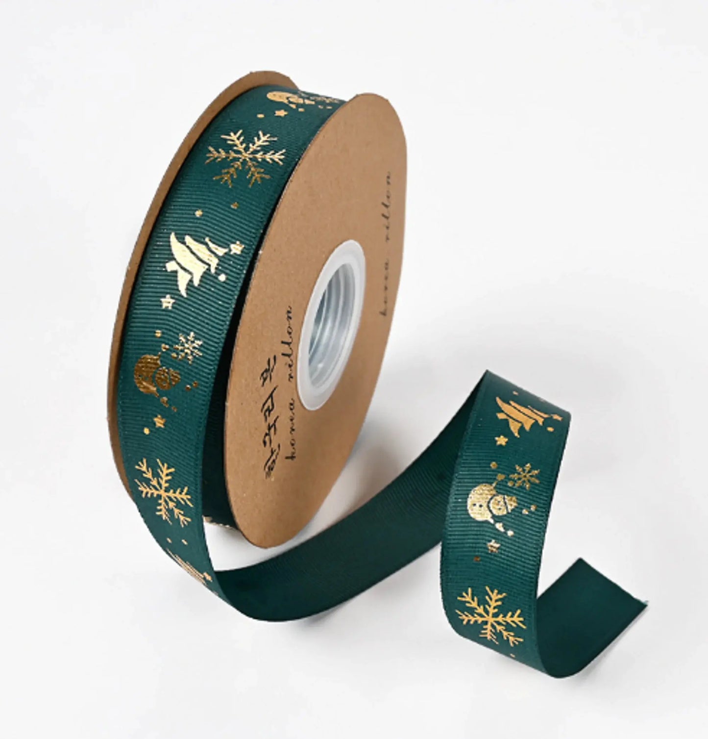 Ribbon Printed Christmas Design Decoration Gift Packing - Paws & Palettes