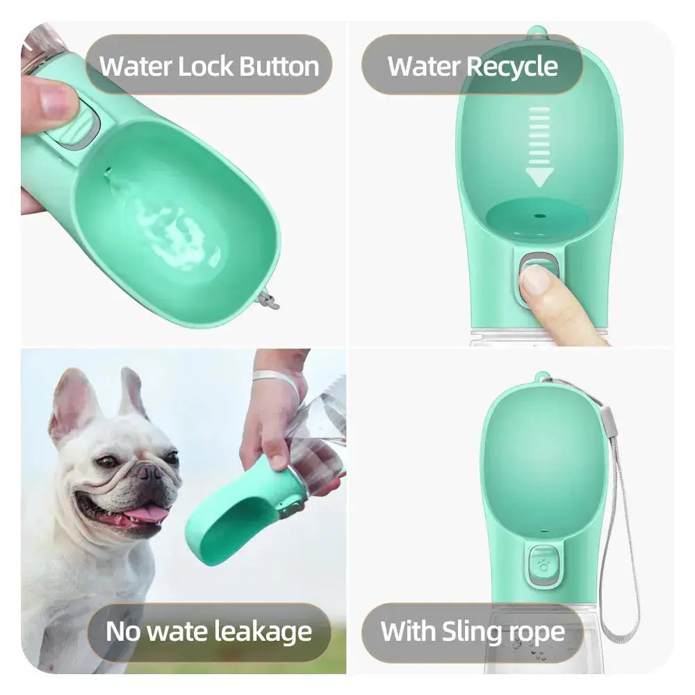 Portable Leakproof Dog Water Bottle - Paws & Palettes