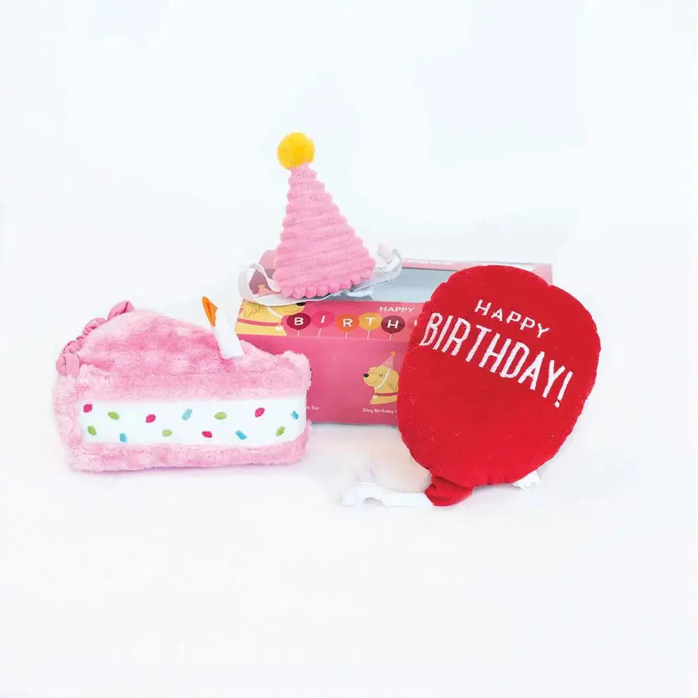 Zippy Paws – Birthday Box – 3 Piece – Pink Agline