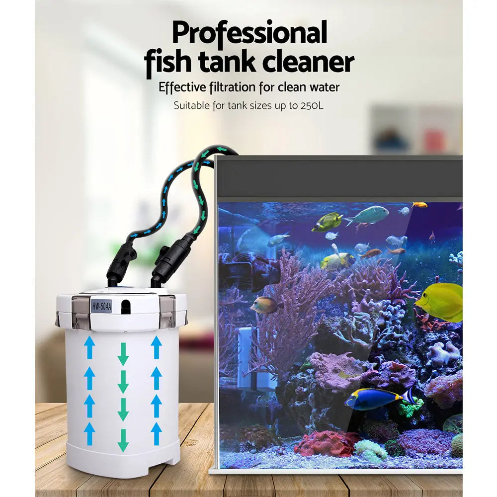 Giantz Aquarium Filter Fish Tank External Canister Water Pump 1250L/H - Paws & Palettes