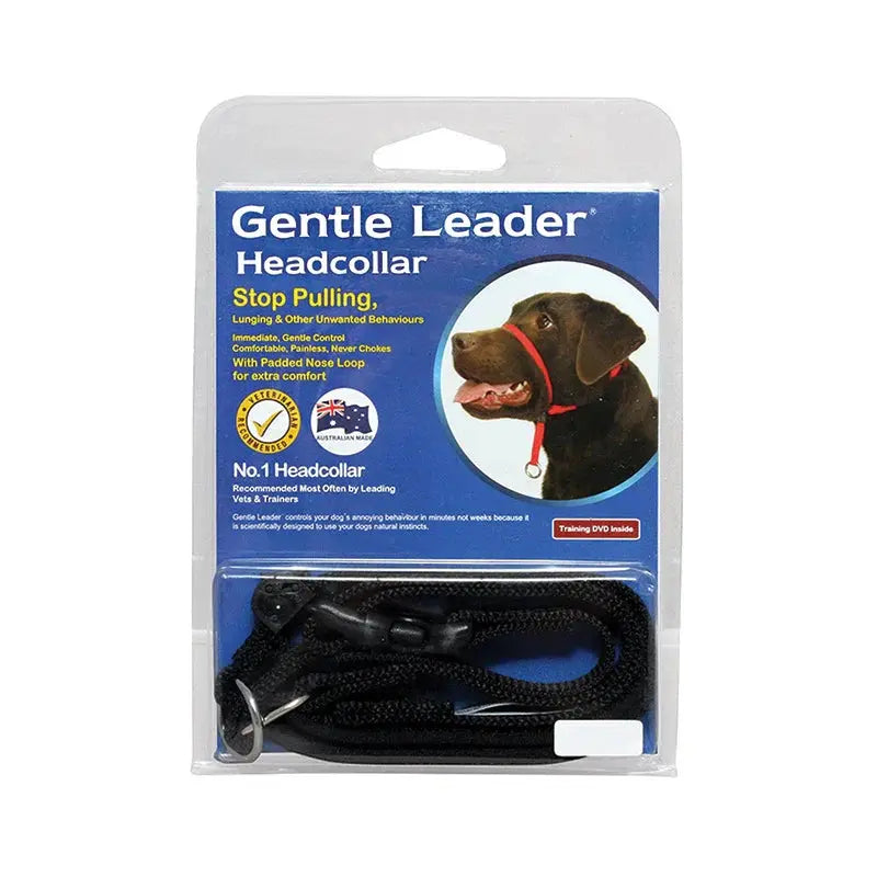 Beau Pets – Gentle Leader – Headcollar – Black - Paws & Palettes