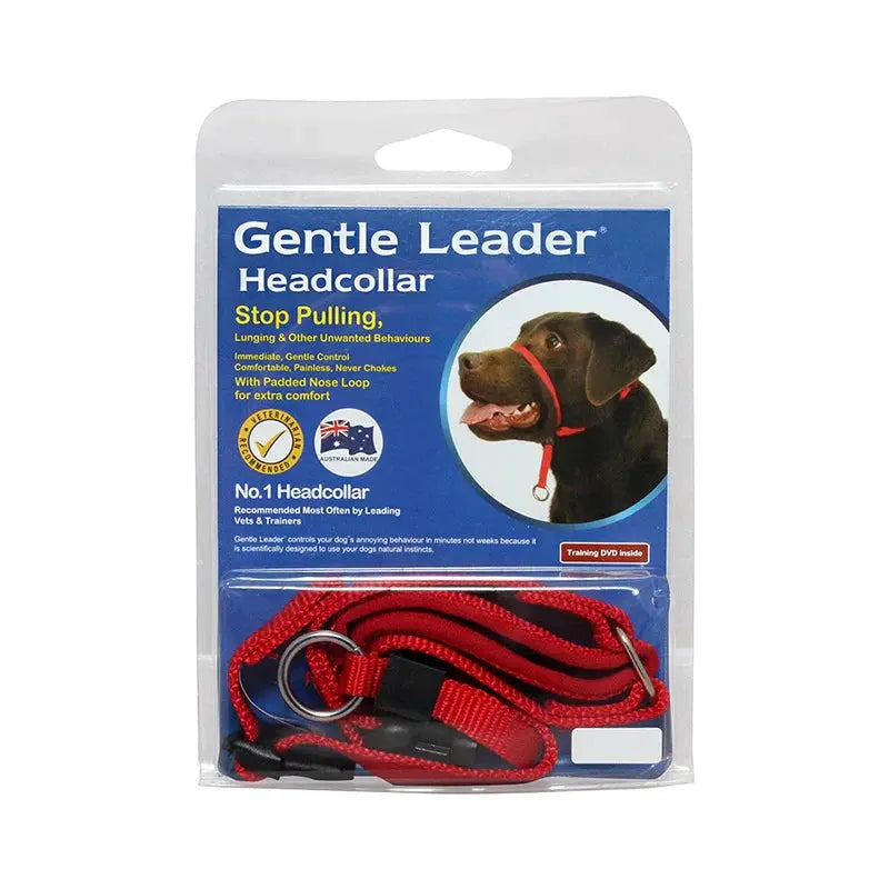 Beau Pets – Gentle Leader – Headcollar – Red - Paws & Palettes