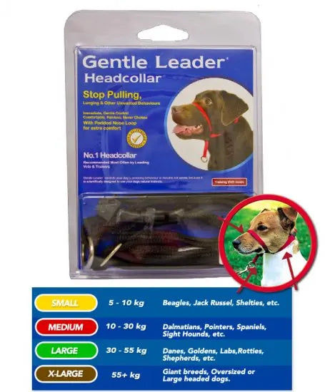 Beau Pets – Gentle Leader – Headcollar – Red - Paws & Palettes