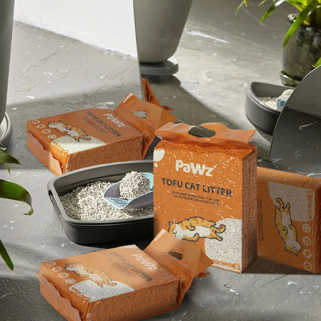 PaWz 2.5kg Tofu Cat Litter Clumping Natural 2 bags - Paws & Palettes