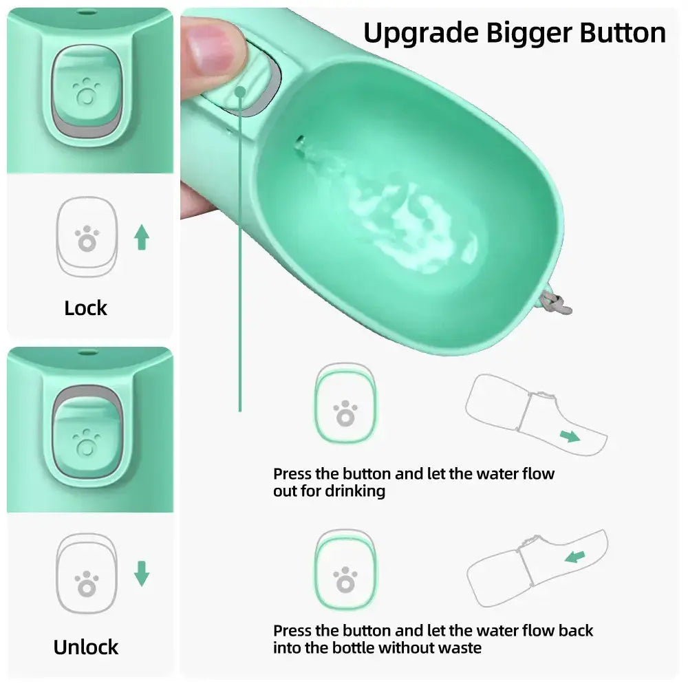 Portable Leakproof Dog Water Bottle - Paws & Palettes