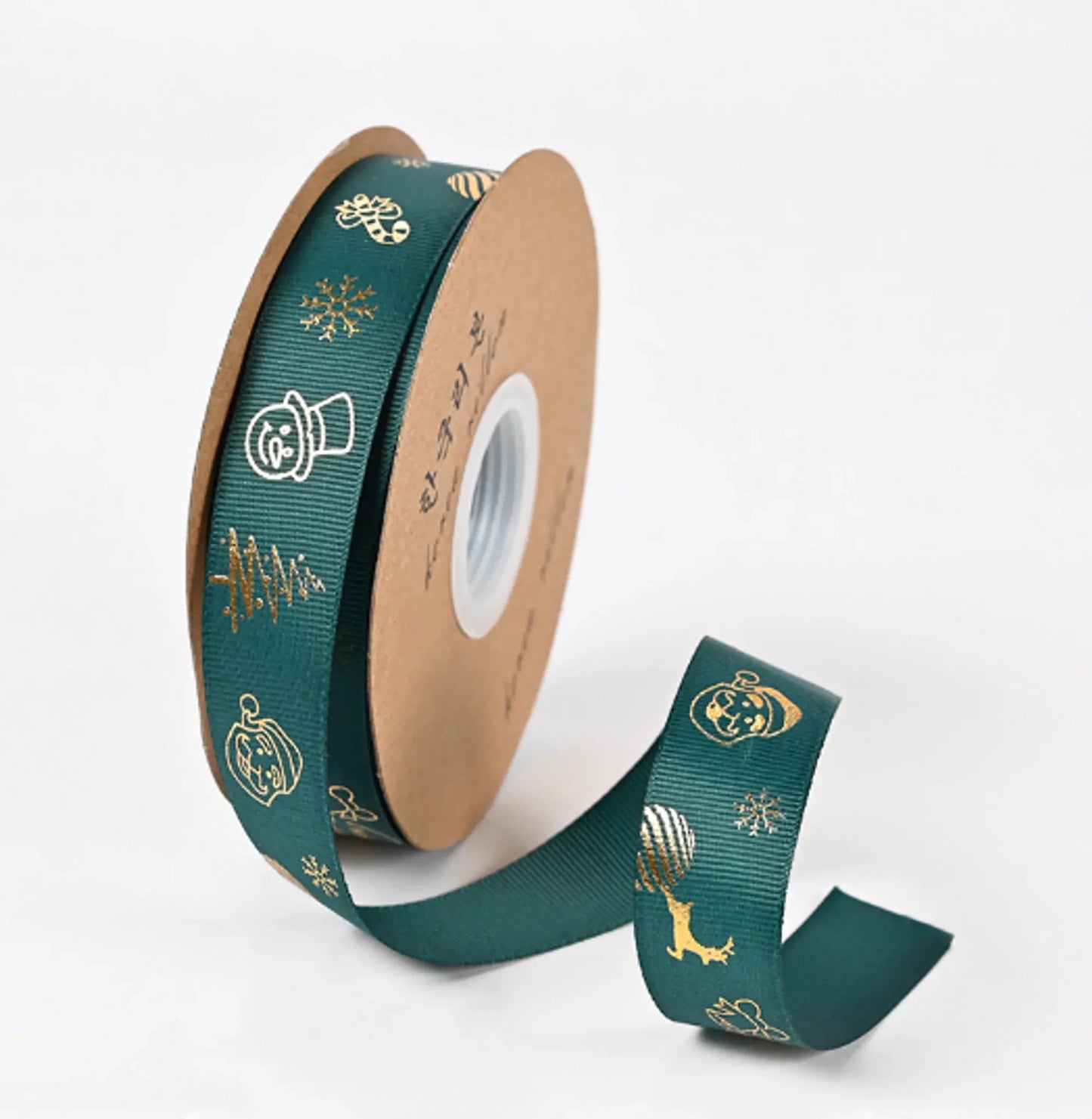 Ribbon Printed Christmas Design Decoration Gift Packing - Paws & Palettes