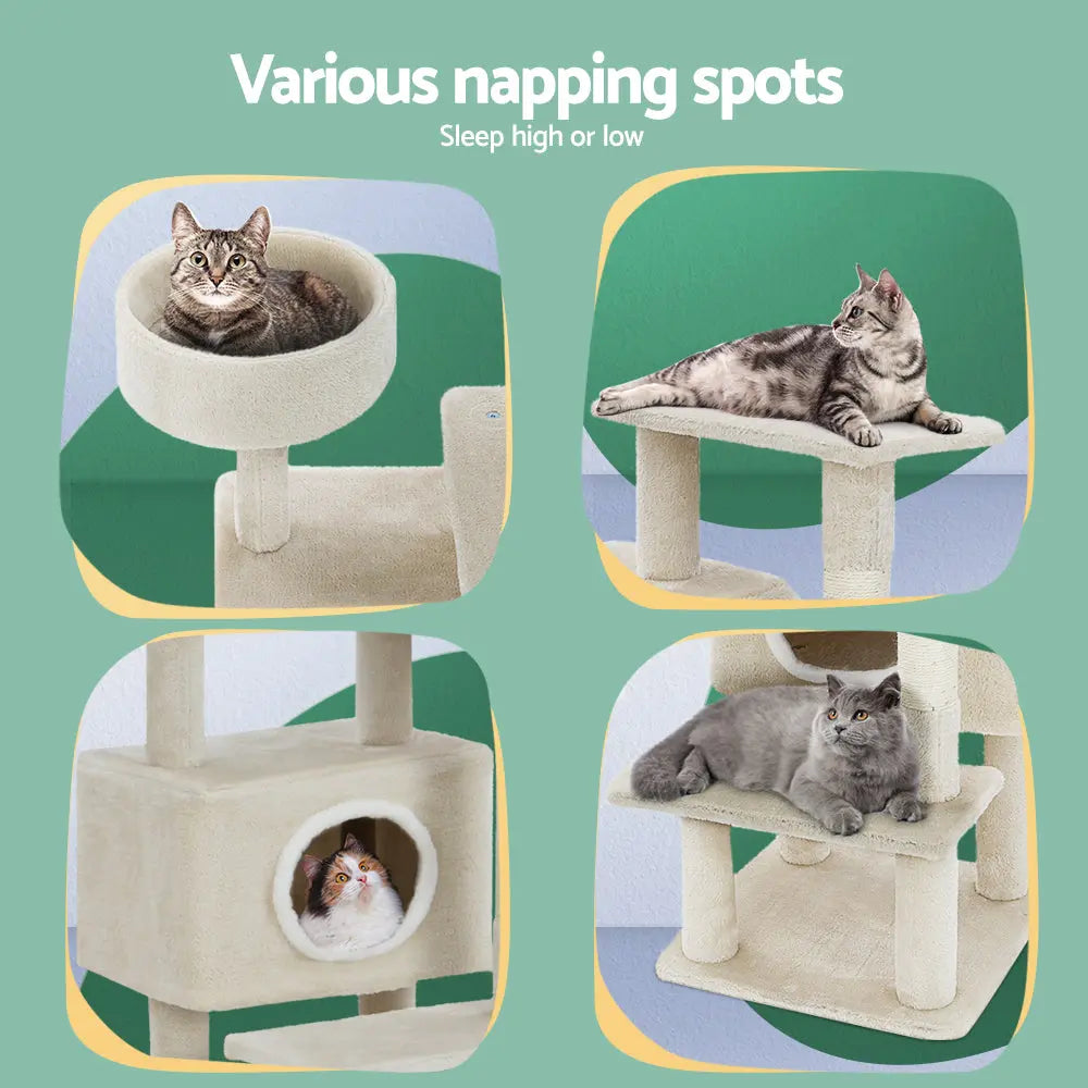 i.Pet Cat Tree 90cm Scratching Post Tower Scratcher Wood Condo House Bed Trees - Paws & Palettes