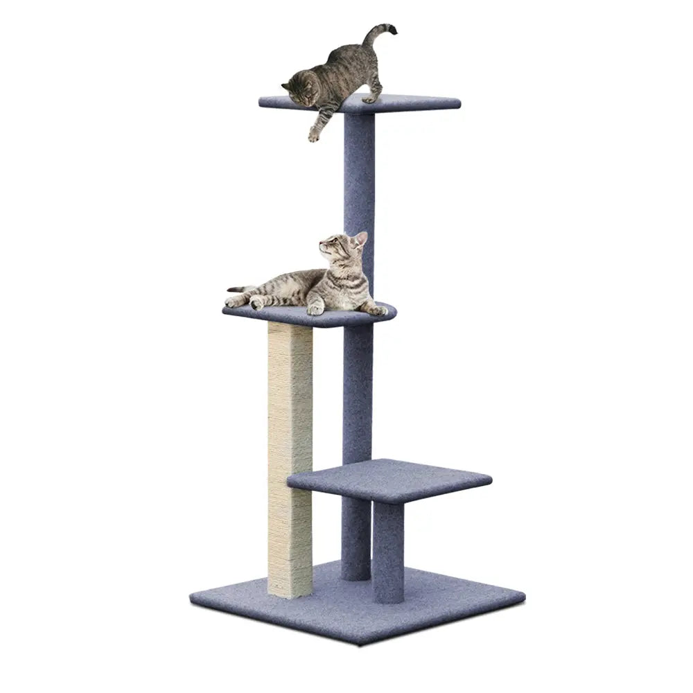 i.Pet Cat Tree 124cm Scratching Post Tower Scratcher Trees Wood Condo Board - Paws & Palettes