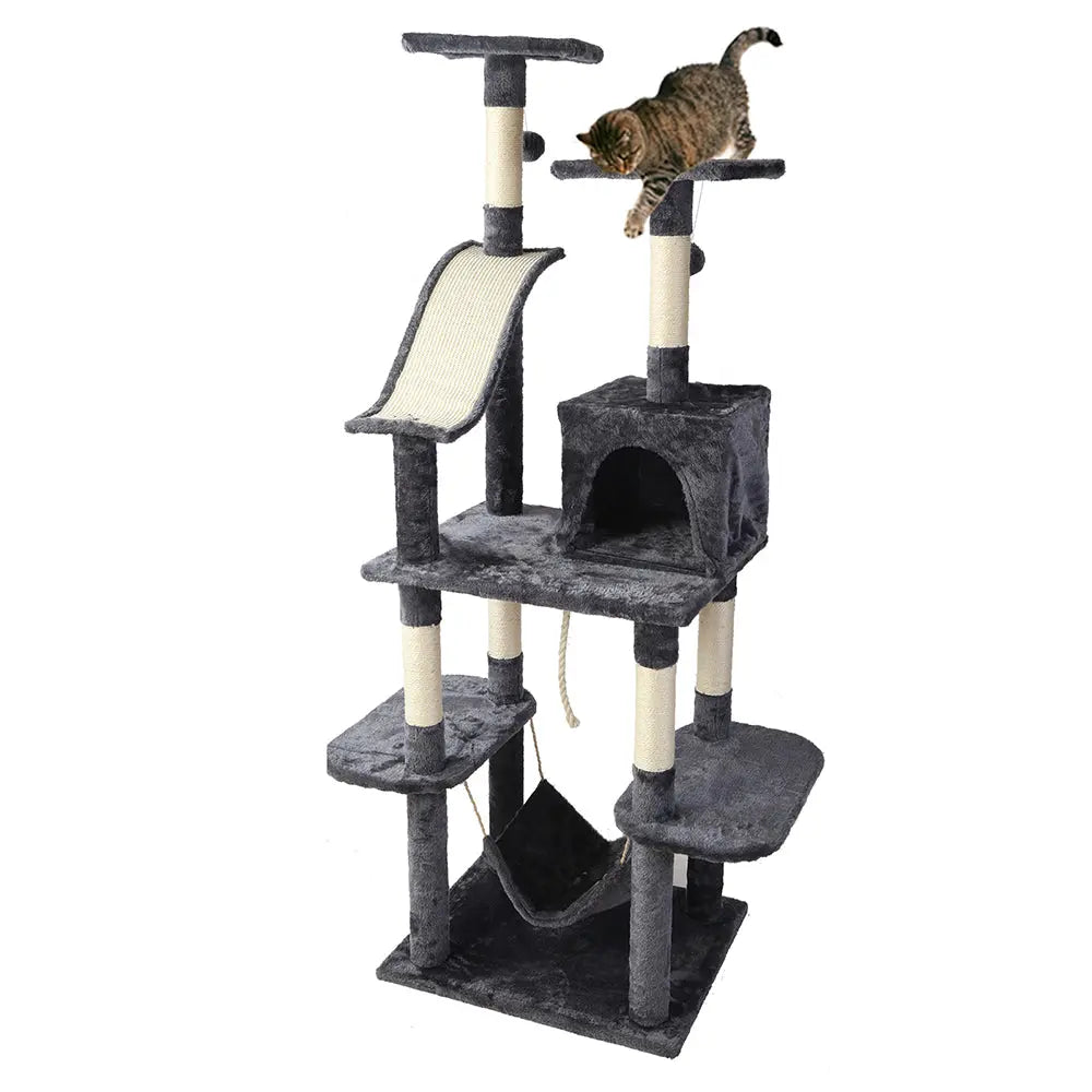 i.Pet Cat Tree 171cm Tower Scratching Post Scratcher Wooden Condo House Bed Toys - Paws & Palettes