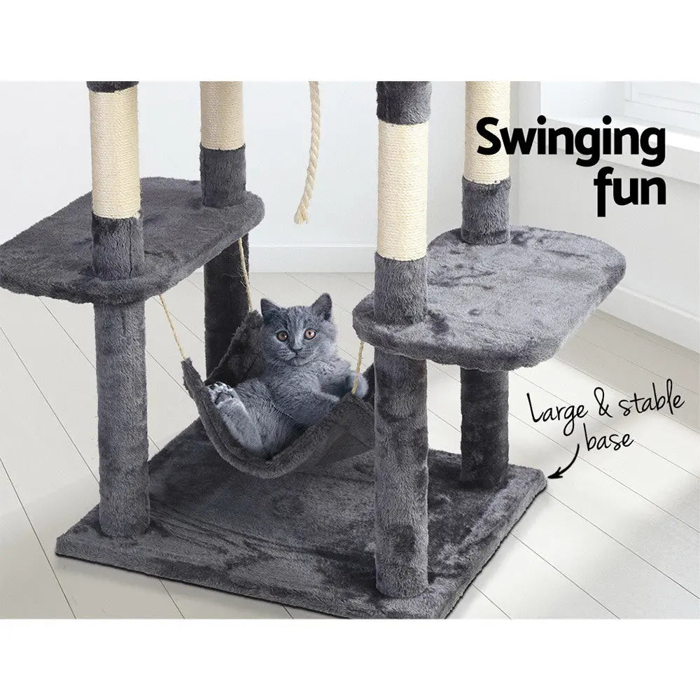 i.Pet Cat Tree 171cm Tower Scratching Post Scratcher Wooden Condo House Bed Toys - Paws & Palettes
