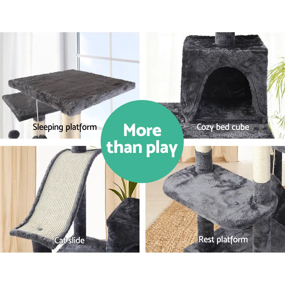 i.Pet Cat Tree 171cm Tower Scratching Post Scratcher Wooden Condo House Bed Toys - Paws & Palettes