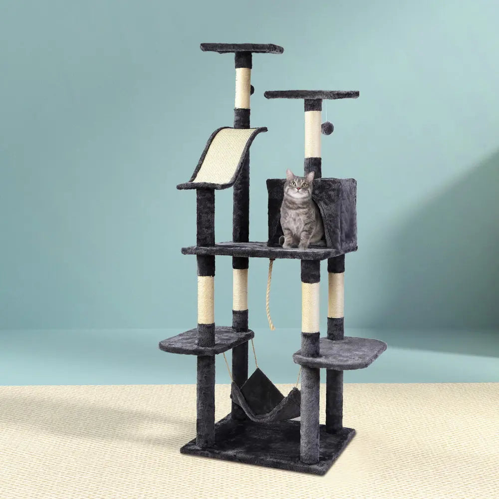 i.Pet Cat Tree 171cm Tower Scratching Post Scratcher Wooden Condo House Bed Toys - Paws & Palettes