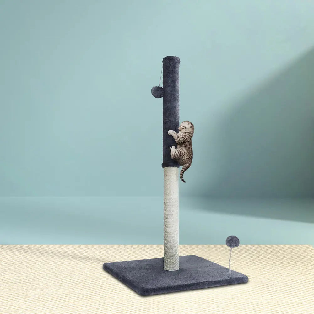 i.Pet Cat Tree 105cm Scratching Post Scratcher Tower Condo House Hanging toys Grey - Paws & Palettes