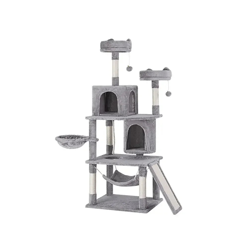 i.Pet Cat Tree Tower Scratching Post Scratcher 161cm Condo House Trees Grey Dropshipzone