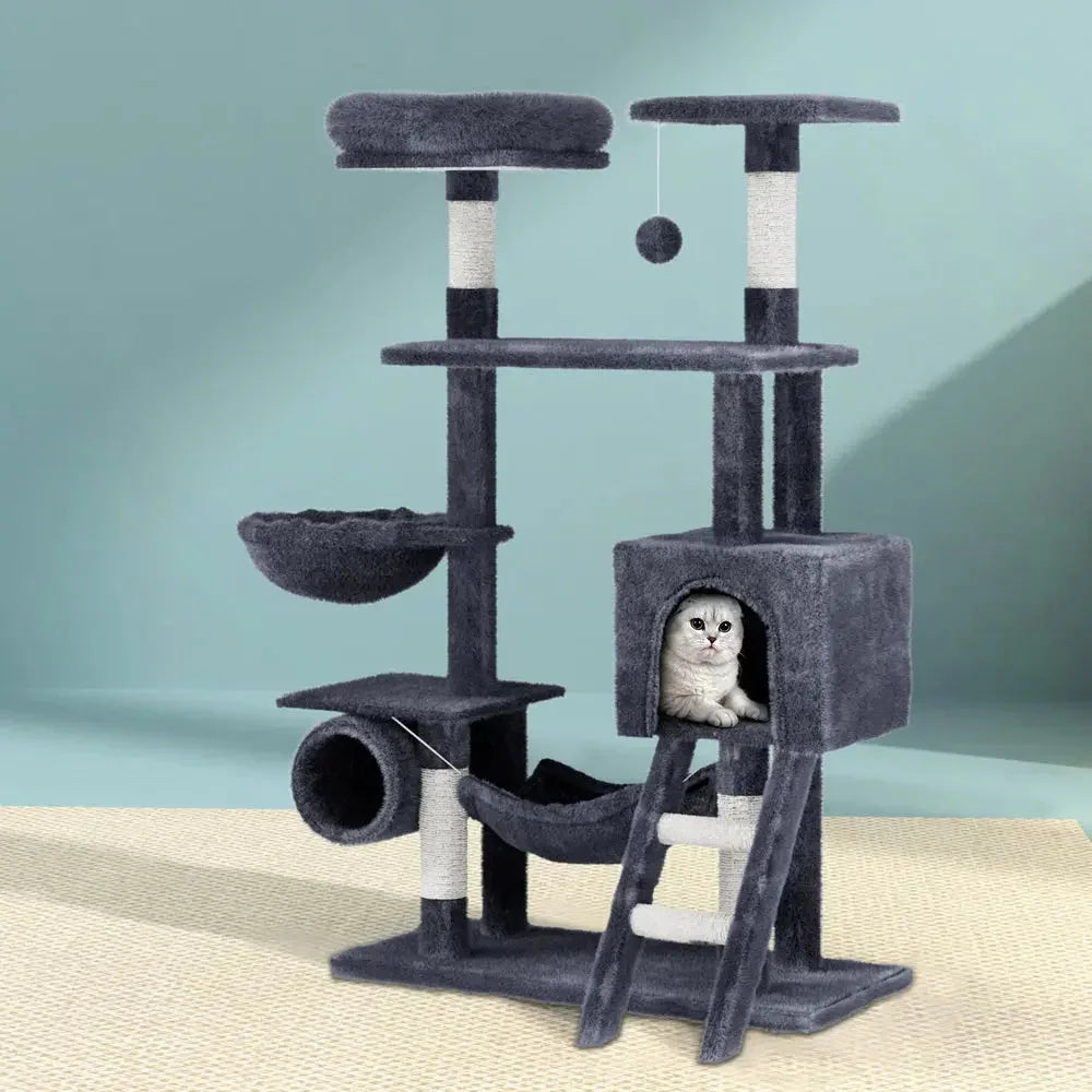 i.Pet Cat Tree 144cm Tower Scratching Post Scratcher Wood Condo Toys House Bed Dropshipzone