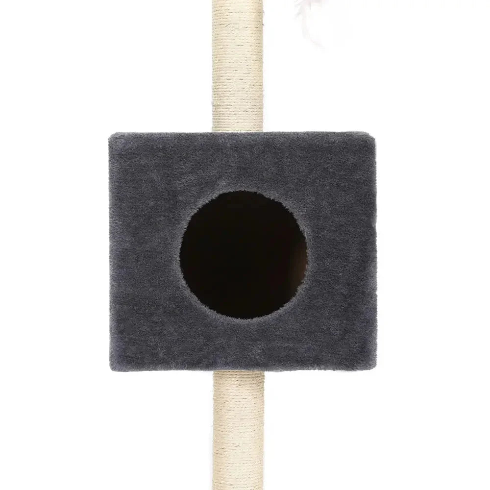i.Pet Cat Tree 260cm Tower Scratching Post Scratcher Floor to Ceiling Cats Bed Dark Grey Dropshipzone