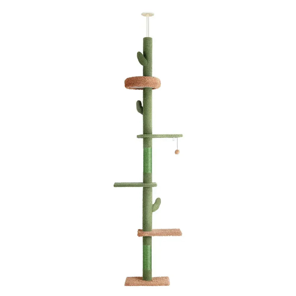 i.Pet Cat Tree Tower Scratching Post Scratcher Floor to Ceiling Cats Bed 290cm Dropshipzone