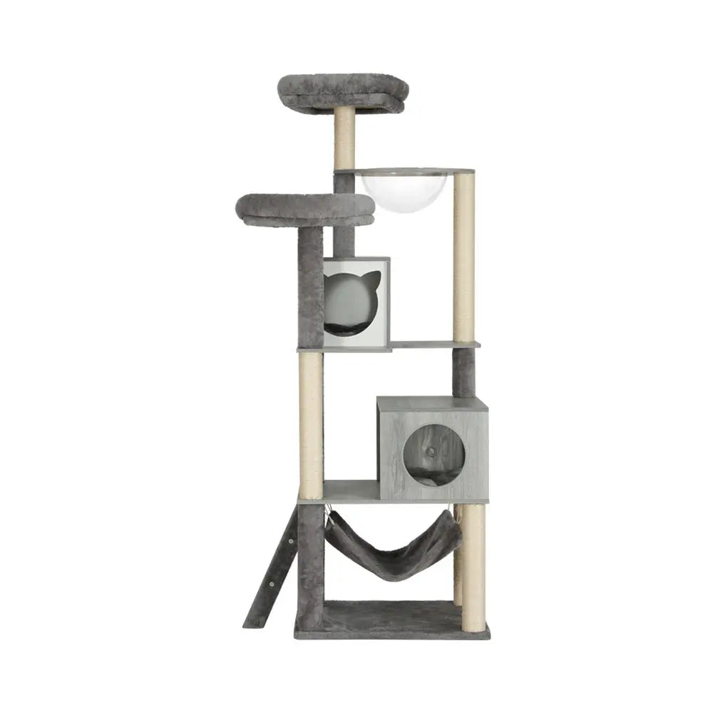 i.Pet Cat Tree 178cm Tower Scratching Post Scratcher Wood Bed Condo House Wooden Ladder - Paws & Palettes