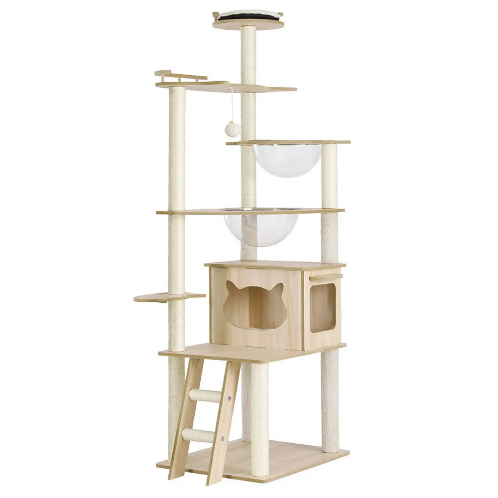 i.Pet Cat Tree Tower Scratching Post Scratcher 174cm Wood Bed Condo House Ladder - Paws & Palettes