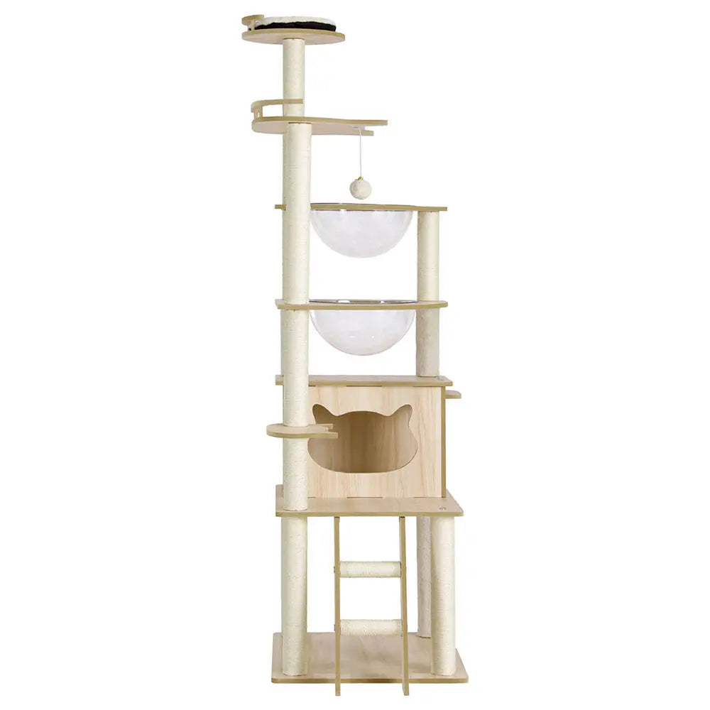 i.Pet Cat Tree Tower Scratching Post Scratcher 174cm Wood Bed Condo House Ladder - Paws & Palettes