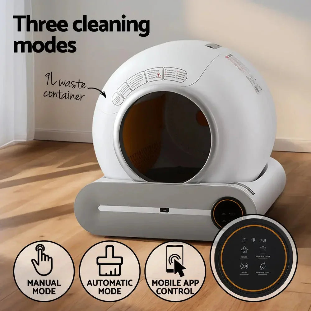 i.Pet Automatic Cat Litter Box Self-Cleaning Large Smart Toilet Tray App Control 9L Dropshipzone