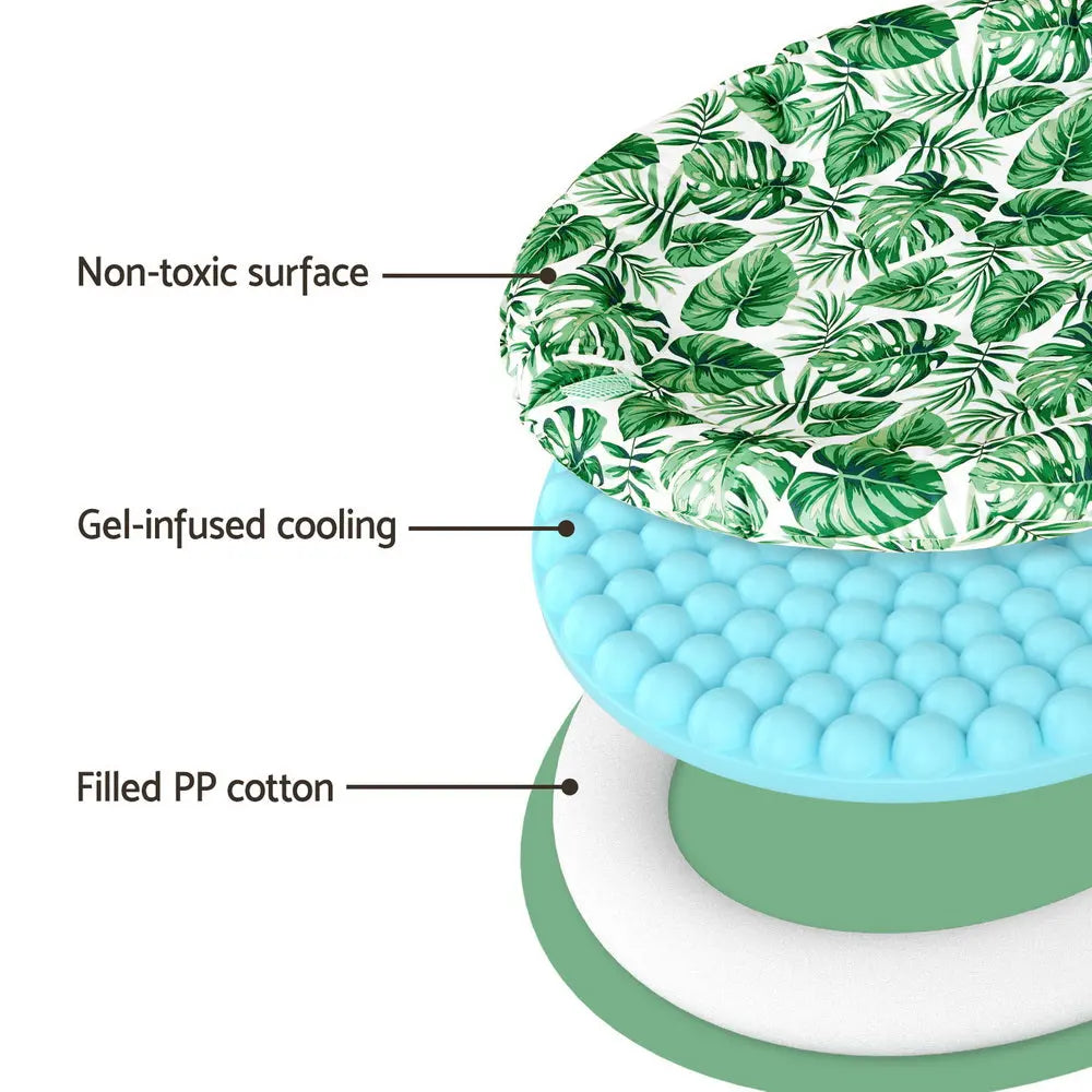 i.Pet Pet Cooling Mat Gel Dog Cat Self-cool Puppy Large Round Bed Summer Cushion - Paws & Palettes