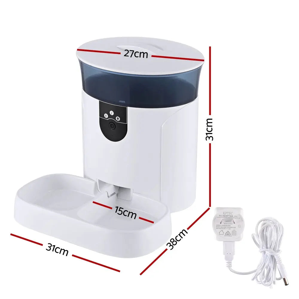 i.Pet Automatic Pet Feeder Dog Cat Camera Wifi Smart Food Dispenser Timer 7L APP - Paws & Palettes