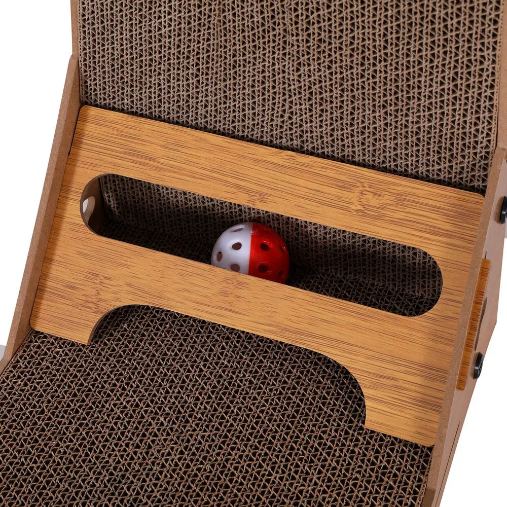 i.Pet Cat Scratching Board Scratcher Cardboard Kitten Indoor Climbing Toy Catnip - Paws & Palettes