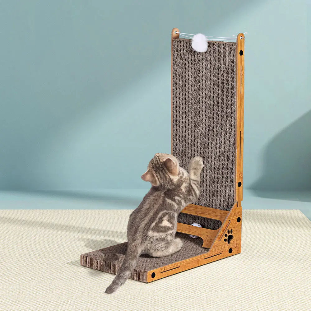 i.Pet Cat Scratching Board Scratcher Cardboard Kitten Indoor Climbing Toy Catnip - Paws & Palettes