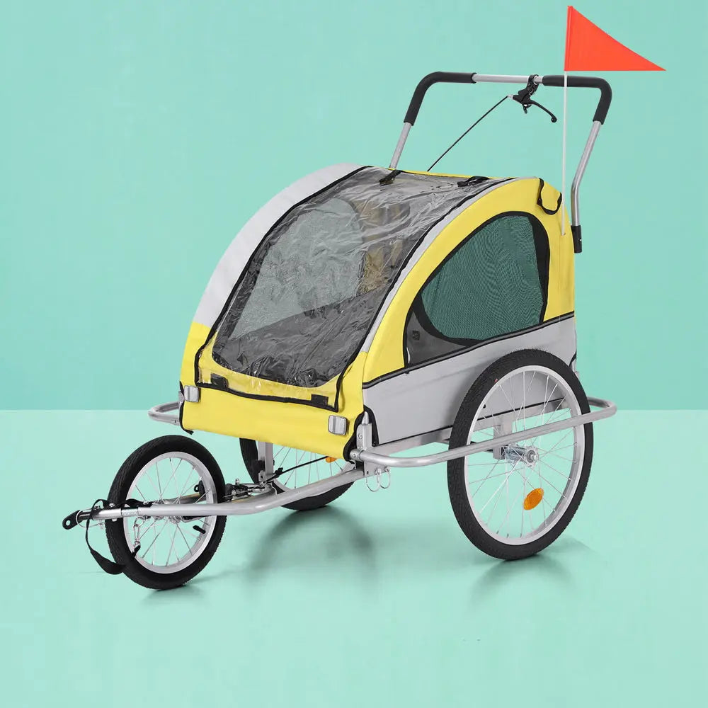 i.Pet Pet Bike Trailer Dog Stroller Pram Bicycle Large Travel Cycling Foldable - Paws & Palettes