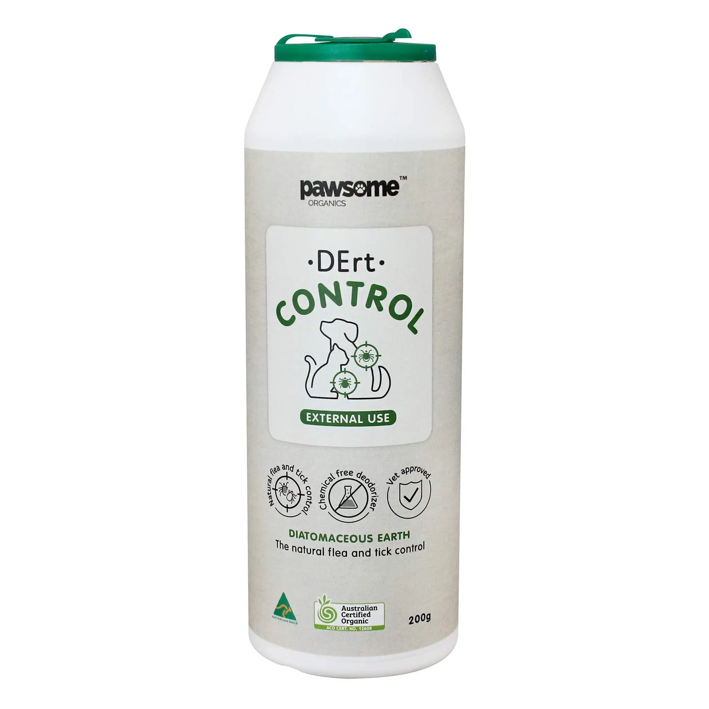 Pawsome Organic – DErt Control – Diatomaceous Earth - Paws & Palettes