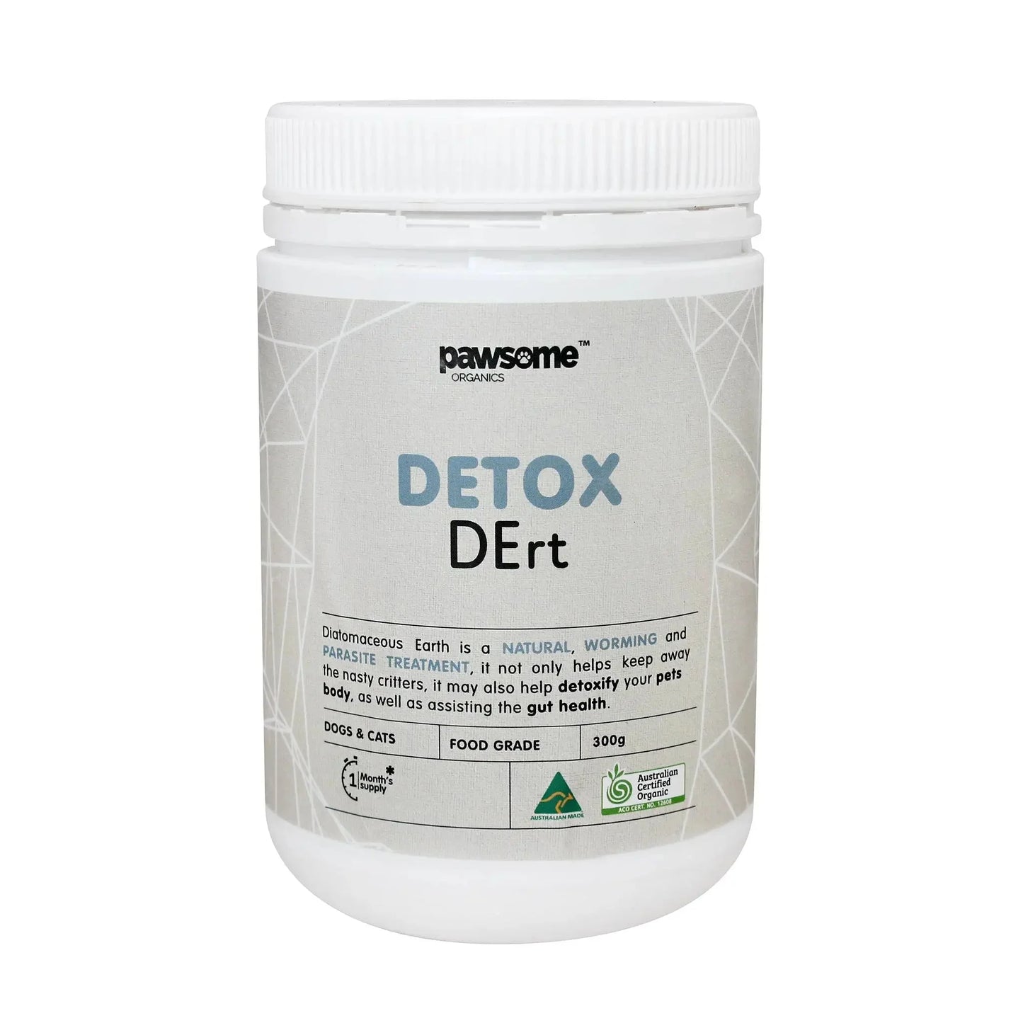 Pawsome Organic – Detox DErt – Diatomaceous Earth Agline
