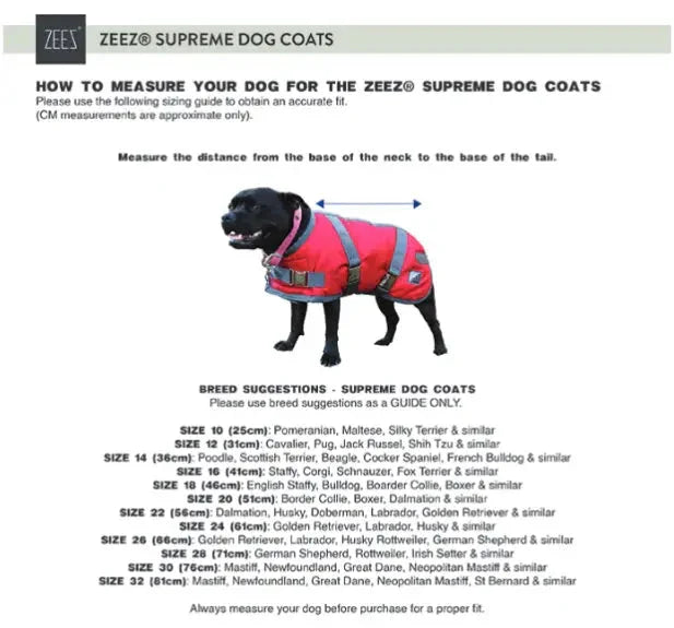 ZeeZ – Waterproof Supreme Dog Coat – Oil Skin/Black Agline