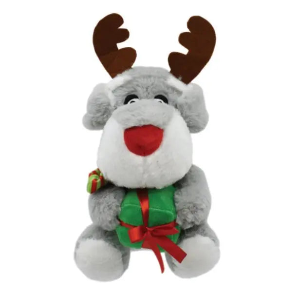 Snuggle Buddies – Xmas – Dog with Antlers & Gift - Paws & Palettes