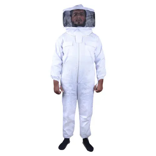 Beekeeping Bee Full Suit Standard Cotton With Round Head Veil L - Paws & Palettes