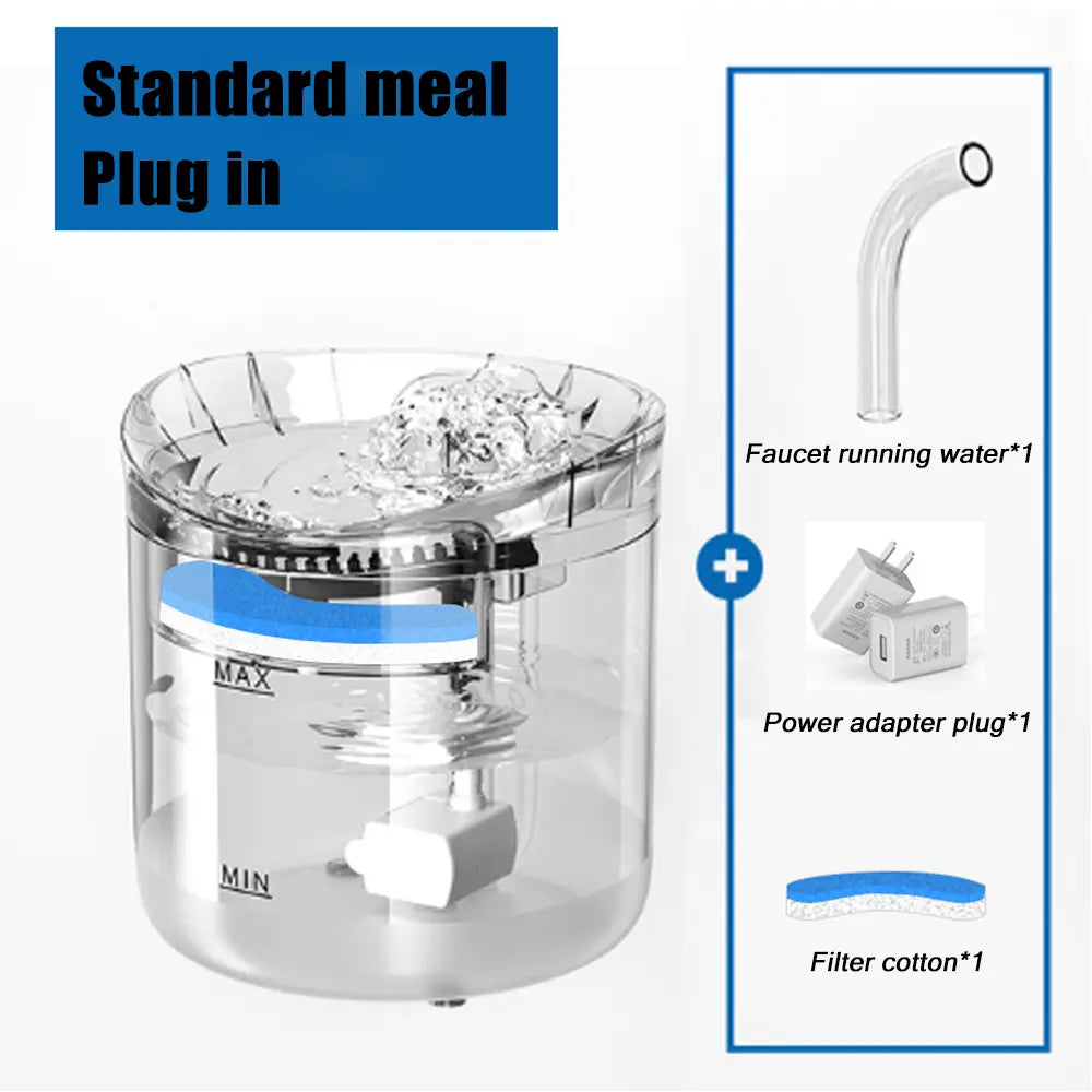 Electric Pet Water Fountain Cat Dog Automatic Sensor Drinking Dispenser Filter - Paws & Palettes