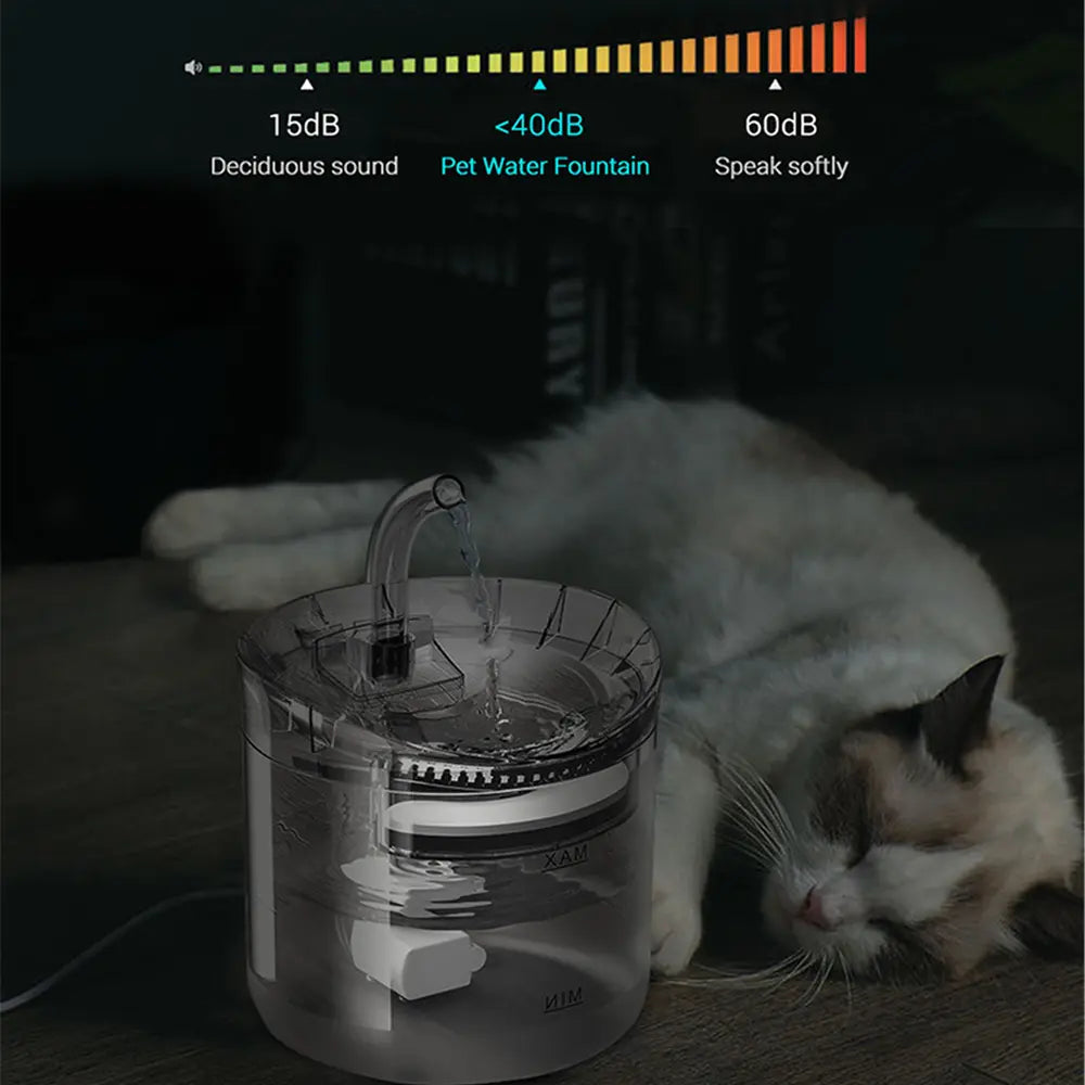 Electric Pet Water Fountain Cat Dog Automatic Sensor Drinking Dispenser Filter - Paws & Palettes