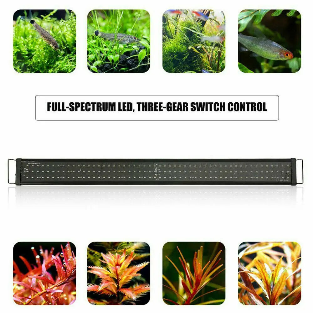 60cm Aquarium Light Lighting Full Spectrum Aqua Plant Fish Tank Bar LED Lamp - Paws & Palettes