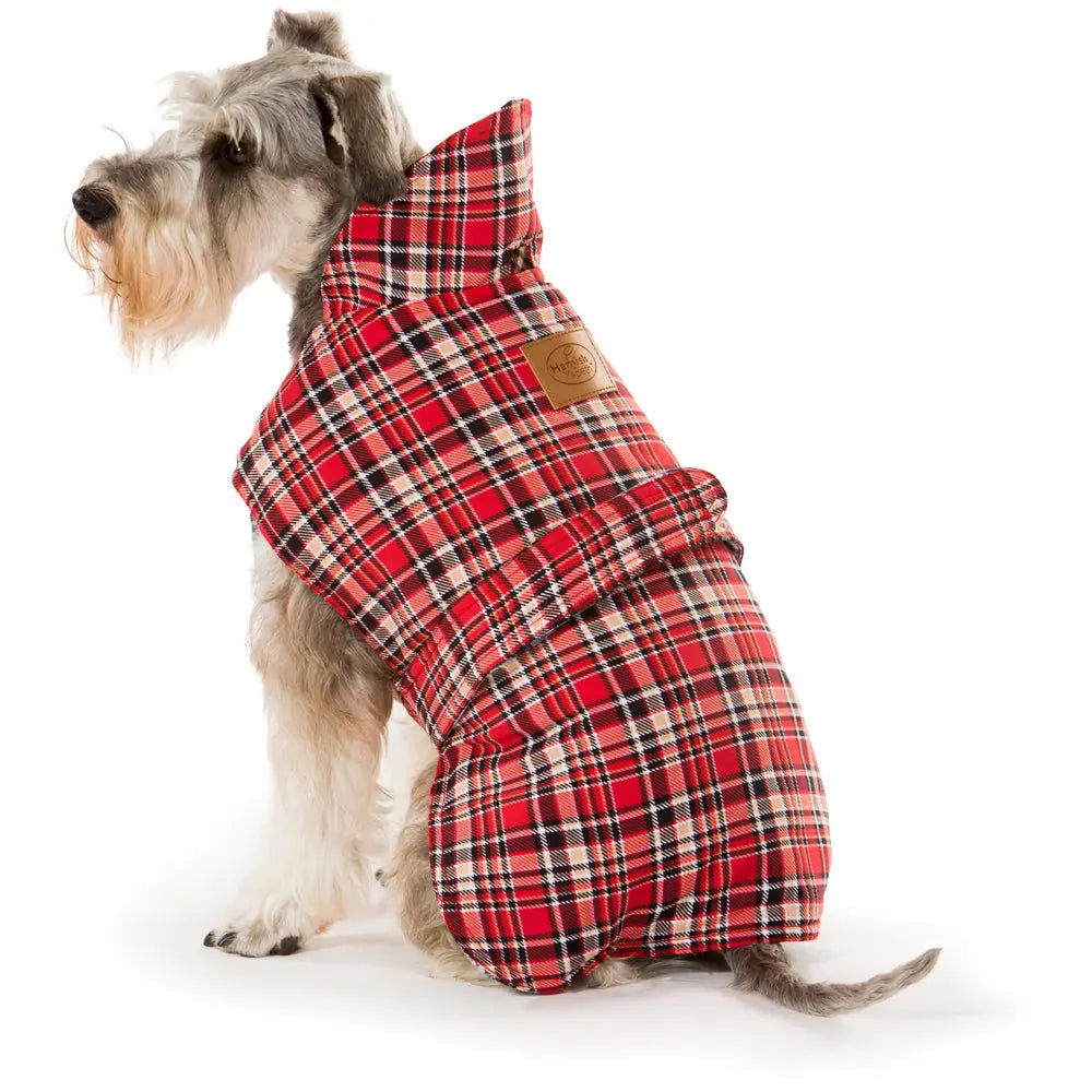 Tartan Red Dog Coat 35cm - Paws & Palettes