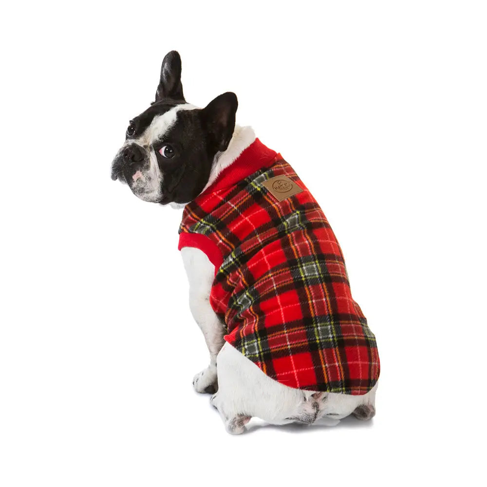 Red Tartan Dog Pyjamas 30cm - Paws & Palettes