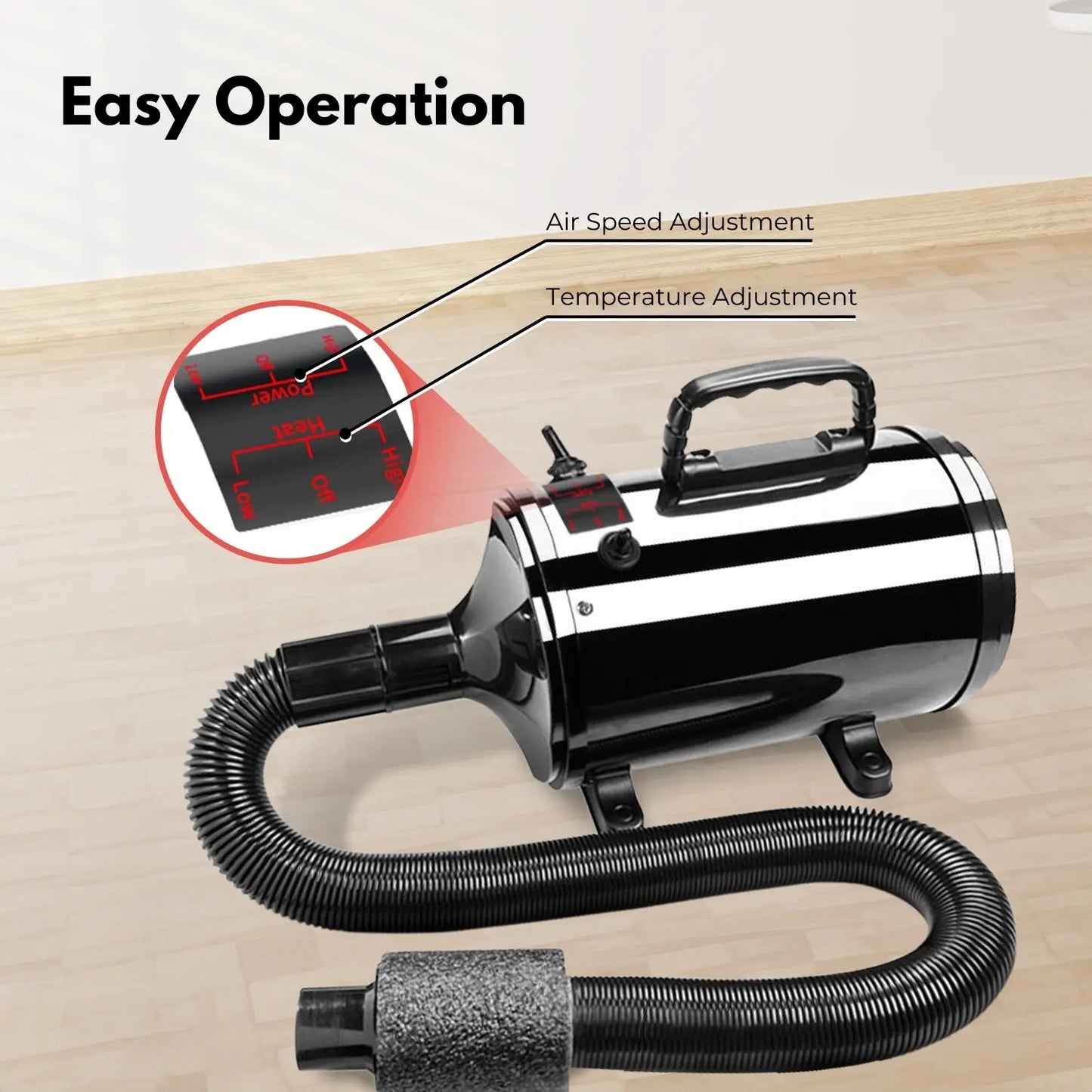 Floofi Pet Hair Dryer Basic (Black) - Paws & Palettes