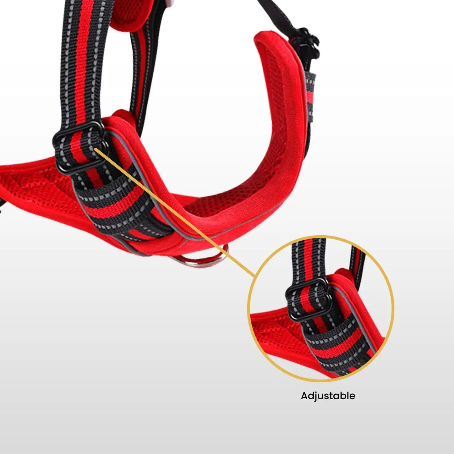 FLOOFI Dog Harness Vest XL Size (Red) - Paws & Palettes