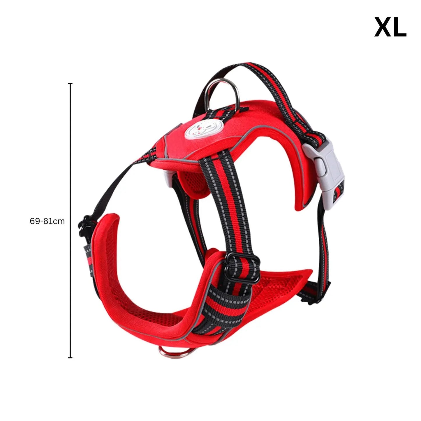 FLOOFI Dog Harness Vest XL Size (Red) - Paws & Palettes