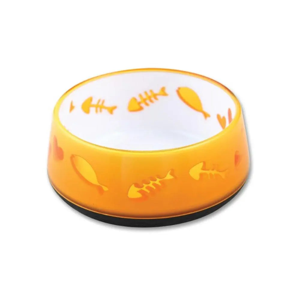 300ml Cat Bowl Orange Love - AFP Kitten Pet Food Water Feeding Anti Slip Dish - Paws & Palettes