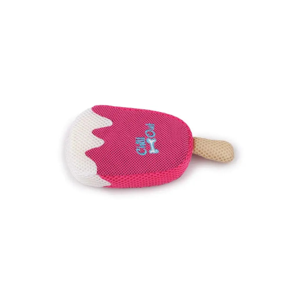 Dog Drinking Sponge Soak - Strawberry Ice Cream Shape Chew Play Toy AFP - Pink - Paws & Palettes