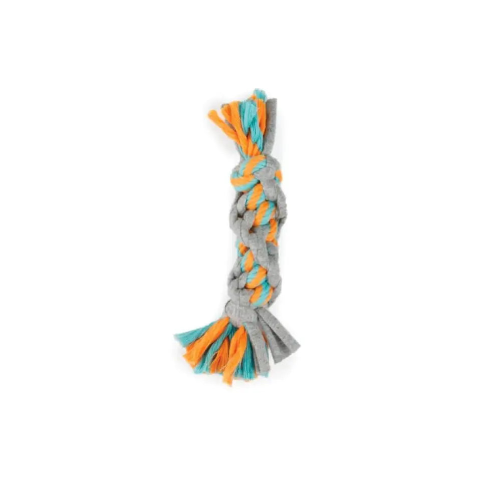 Puppy Chew Rope Toy - Dog Knotted Braided Rag Cotton Jersey Teething Play AFP - Paws & Palettes