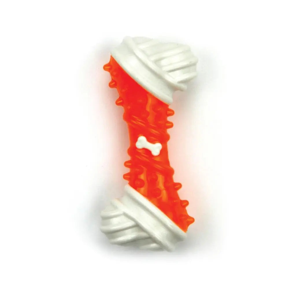 Dog Chew Bone - Orange Chicken Flavour Taste - Puppy Dental Teething Gum Toy AFP - Paws & Palettes