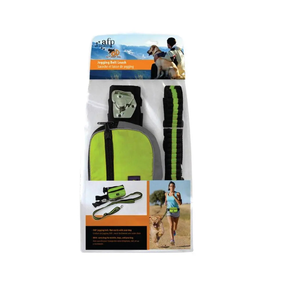 Jogging Dog Bungee Leash - Adjustable Waist Belt Bag + Hands Free Walking Lead - Paws & Palettes